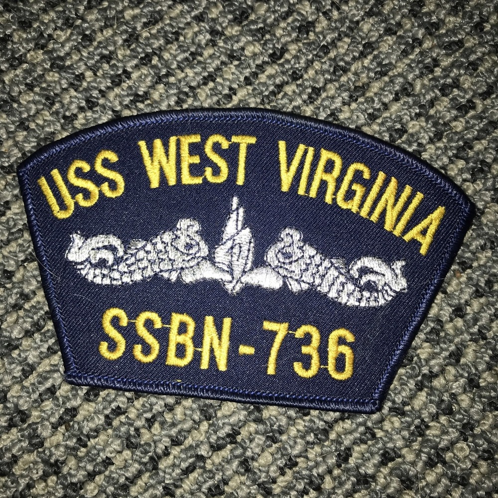 USS West Virginia SSBN-736 Naval Patch 4" Wide